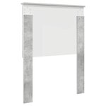 vidaXL Tête de lit avec tête de lit Gris béton 75 cm Bois d'ingénierie