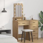 vidaXL Table de Toilette Marron 50 x 41 x 140 cm Bois d'ingénierie