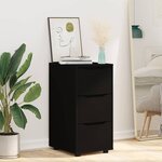 vidaXL Armoire de rangement Noir 40 x 48 x 81 cm Bois d'ingénierie