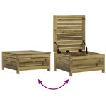 vidaXL Salon de jardin 6 Pièces bois de pin imprégné