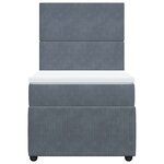 vidaXL Sommier à lattes de lit et matelas Gris foncé 90x200 cm Velours