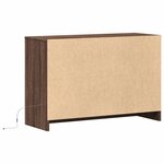 vidaXL Meuble TV avec LED chêne marron 91x34x61 cm bois d'ingénierie