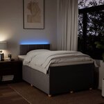 vidaXL Sommier à lattes de lit avec matelas taupe 120x190 cm tissu