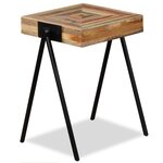 vidaXL Table d'appoint Teck massif de récupération