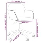 vidaXL Chaises pivotantes à manger lot de 2 Noir Tissu