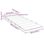 vidaXL Coussin de chaise longue rayures bleues/blanches 180x60x4 cm
