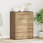 vidaXL Buffet Chêne artisan 60 x 39 x 80 cm Bois d'ingénierie