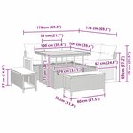 vidaXL Ensemble de canapé de jardin 8 Pièces Gris Gris foncé