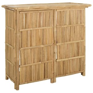 vidaXL Table de bar extérieure Naturel 115 x 55 x 105 cm Bambou