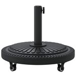 vidaXL Pied de parasol Noir Ø38-48 mm PE  béton et fer