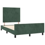 vidaXL Cadre de lit avec tête de lit vert foncé 120x190 cm velours