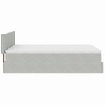 vidaXL Cadre de lit ottoman avec matelas gris clair 140x200 cm velours