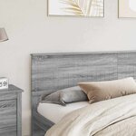 vidaXL Tête de lit Gris Sonoma 200 cm Bois d'ingénierie