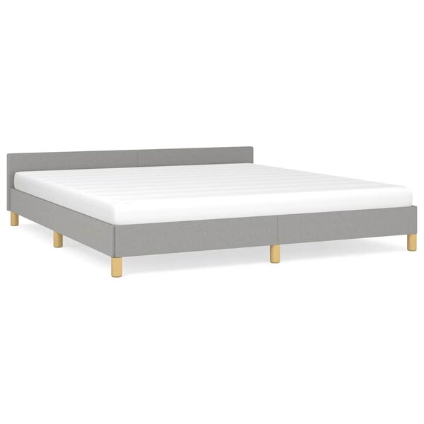 vidaXL Cadre de lit sans matelas gris clair 160x200 cm tissu