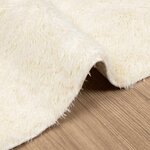 vidaXL Tapis Shaggy à poils longs NAVARRA crème 120x170 cm polyester