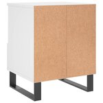 vidaXL Table de chevet Blanc 40x35x50 cm Bois d’ingénierie