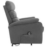 vidaXL Fauteuil de massage inclinable Gris clair Tissu