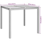 vidaXL Table de jardin pour repas Noir 90 x 90 x 75 cm Poly rotin