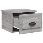 vidaXL Table de chevet murale sonoma gris 41 5x36x28 cm