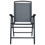 vidaXL Chaises de jardin pliables lot de 2 Textilène Gris