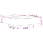 vidaXL Table basse avec lumières LED chêne sonoma 100x100x31 cm