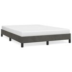vidaXL Cadre de lit Gris foncé 140x190 cm Velours