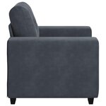 vidaXL Fauteuil gris foncé 100x78x80 cm velours