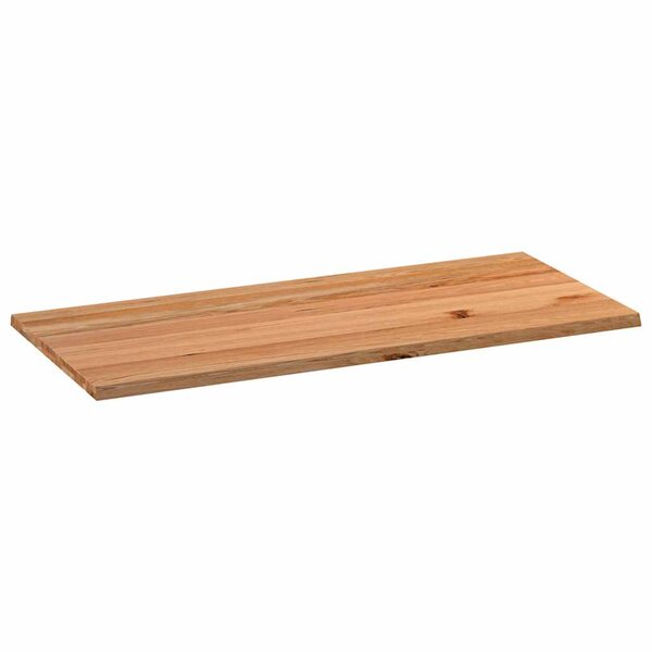 vidaXL Dessus de table marron clair bois chêne massif rectangulaire
