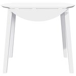 vidaXL Table à manger blanc bois massif et caoutchouc