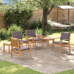 vidaXL Ensemble de canapé de jardin 6 Pièces Marron 45 x 45 x 38cm