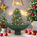 vidaXL Arbre de Noël neigeux avec base de parapluie Vert 75 cm