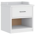 vidaXL Banc de couloir SANDNES blanc 45x40x50 cm bois de pin massif