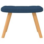 vidaXL Chaise à bascule avec repose-pied Bleu Tissu