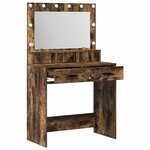vidaXL Coiffeuse Chêne fumé 79 x 41 x 135 cm Bois d'ingénierie