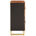 vidaXL Armoire latérale marron et noir 60x33 5x75 cm bois de manguier