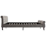 vidaXL Cadre de lit sans matelas gris velours 200x200 cm