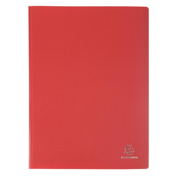 Protège-documents en polypropylène souple OPAK 100 vues - A4 - Rouge x 12 EXACOMPTA