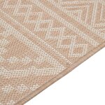 vidaXL Tapis à tissage plat d'extérieur 100x200 cm Rayures brunes