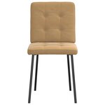vidaXL Chaises à manger lot de 2 Marron Velours
