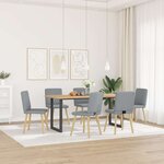 vidaXL Chaises à manger lot de 6 gris clair tissu