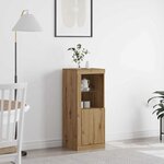Buffet vidaXL avec lumières LED Chêne Artisan 41x37x100 cm