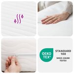 vidaXL Matelas en mousse blanc 160x220 cm dureté H2 H3