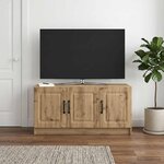 vidaXL Meuble TV 99 x 34 5 x 47 cm Chêne artisanal Bois d'ingénierie