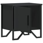 vidaXL Table de chevet Noir 40 x 30 x 40 cm Aggloméré
