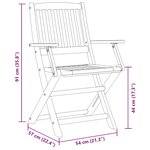 vidaXL Ensemble de bistro pliable 3 Pièces bois d'acacia solide