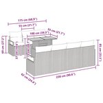 vidaXL Ensemble de canapé de jardin 8 Pièces Beige Poly rotin