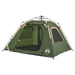 vidaXL Tente de camping à dôme 4 personnes vert libération rapide