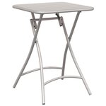 Table de jardin pliante vidaXL Beige 55x55x73 cm Acier