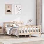 vidaXL Cadre de lit sans matelas 120x190 cm bois de pin massif