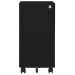 vidaXL Classeur mobile Noir 30x45x59 cm Acier